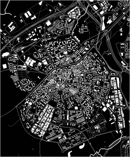 Carte de la ville de Mostoles, Espagne — Image vectorielle
