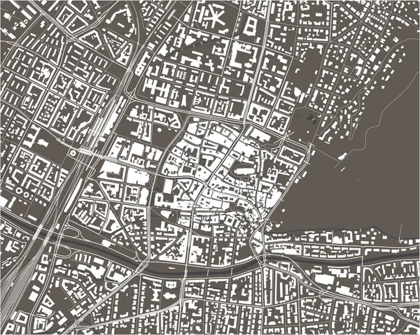 Карта города Фрайбург-им-Брайсгау, Германия — стоковый вектор