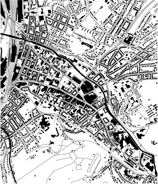 Mappa della città di Hagen, Germania — Vettoriale Stock