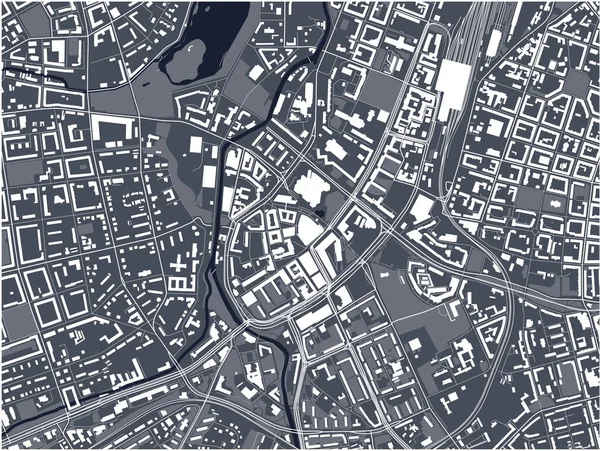 Mapa da cidade de Chemnitz, Alemanha — Vetor de Stock