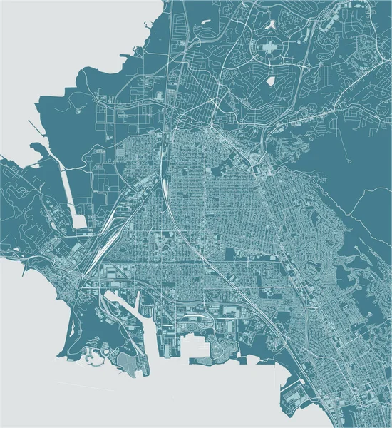 Mapa de la ciudad de Richmond, Estados Unidos — Vector de stock