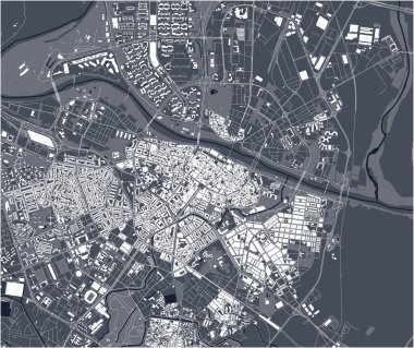 İspanya 'nın Zaragoza şehrinin haritası