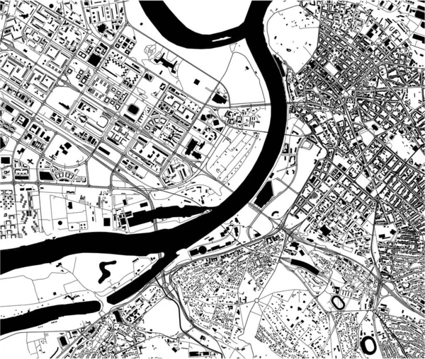 Mapa de la ciudad de Belgrado, Serbia — Archivo Imágenes Vectoriales