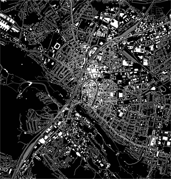 Mapa da cidade de Bielefeld, Alemanha — Vetor de Stock