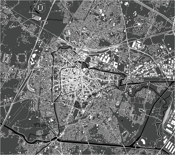 意大利维尼托帕多瓦市地图 — 图库矢量图片