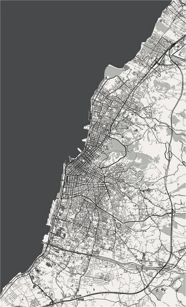 Mapa da cidade de Patras, Grécia — Vetor de Stock