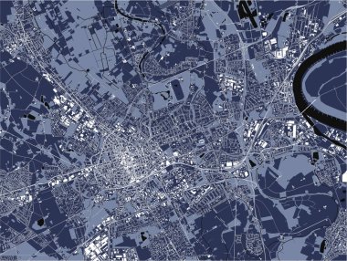 Almanya 'nın Krefeld kentinin haritası