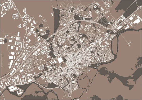 Mapa de la ciudad de Alcalá de Henares, España — Archivo Imágenes Vectoriales