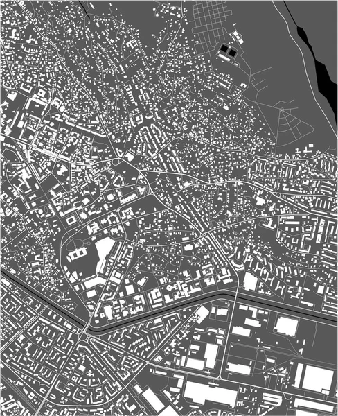 Carte de la ville de Iasi, Roumanie — Image vectorielle