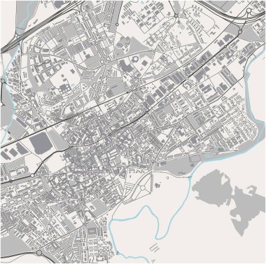 İspanya 'nın Alcala de Henares şehrinin haritası