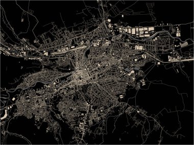Romanya 'nın Cluj-Napoca kentinin haritası