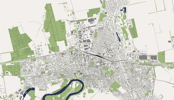 Map of the city of Tiraspol, Moldova — Stock Vector