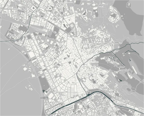 Mapa de la ciudad de Granada — Archivo Imágenes Vectoriales