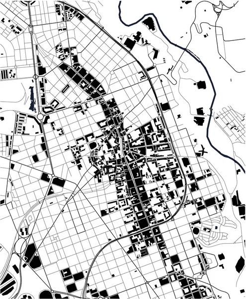 Kaart van de stad Sabadell, Spanje — Stockvector