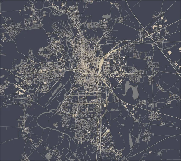 Karta över staden Halle, Tyskland — Stock vektor