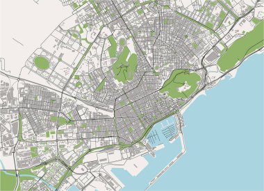 İspanya 'nın Alicante kentinin haritası