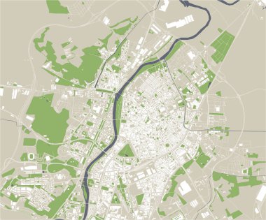 İspanya Valladolid şehrinin haritası