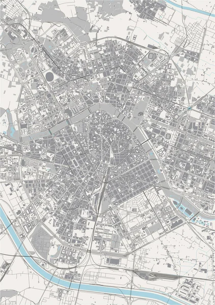 西班牙瓦伦西亚市地图 — 图库矢量图片