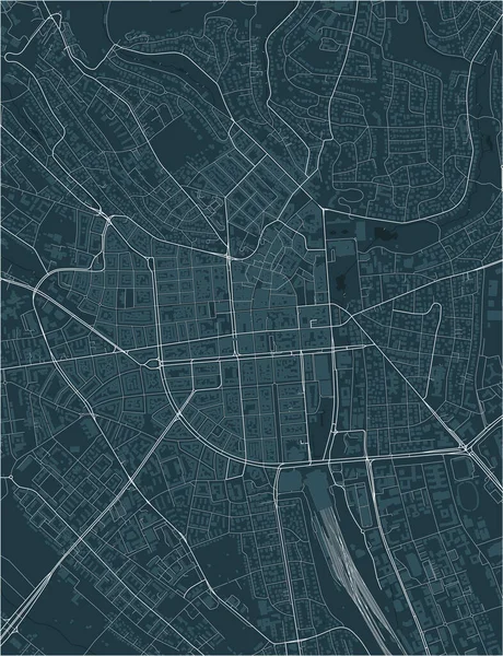 Karte der Stadt Wiesbaden, Deutschland — Stockvektor