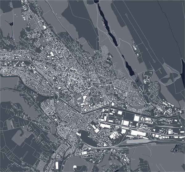 Karta över staden Iasi, Rumänien — Stock vektor