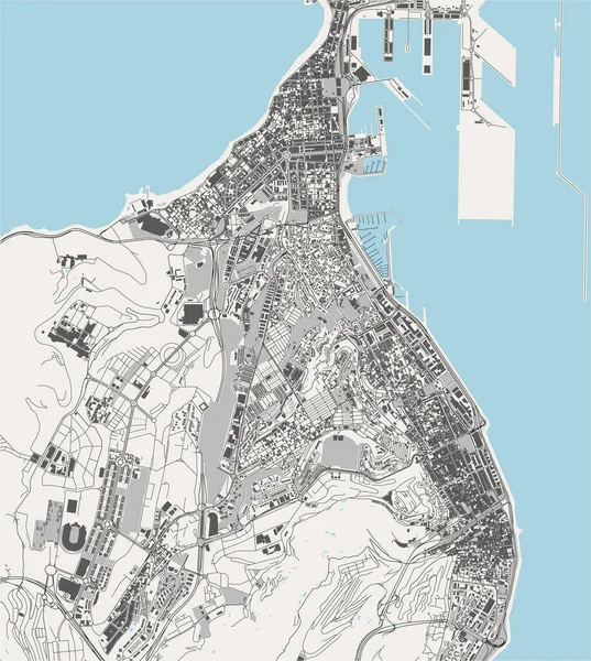 西班牙大加那利亚拉斯帕尔马斯市地图 — 图库矢量图片