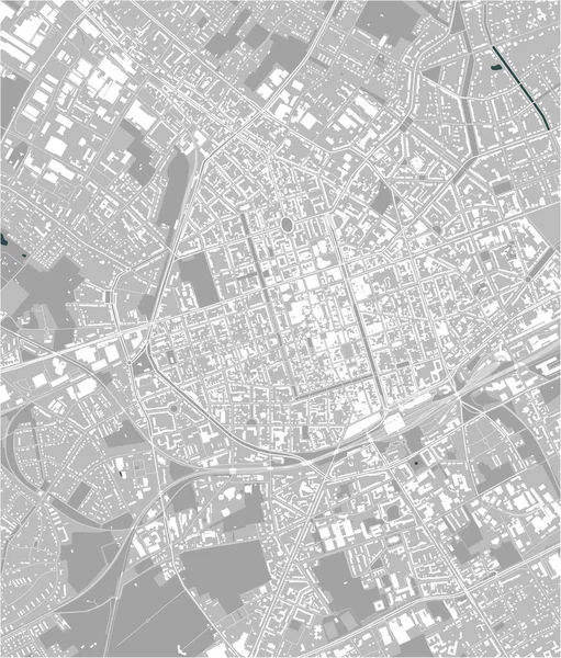 ドイツ・ケレフェルト市の地図 — ストックベクタ