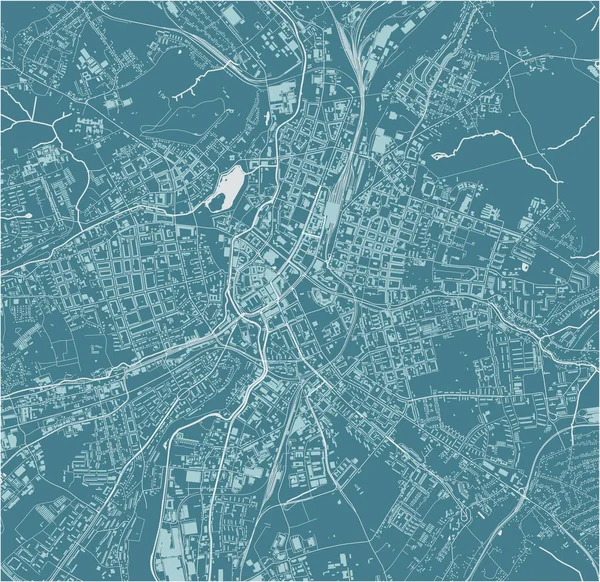 Карта города Хемниц, Германия — стоковый вектор