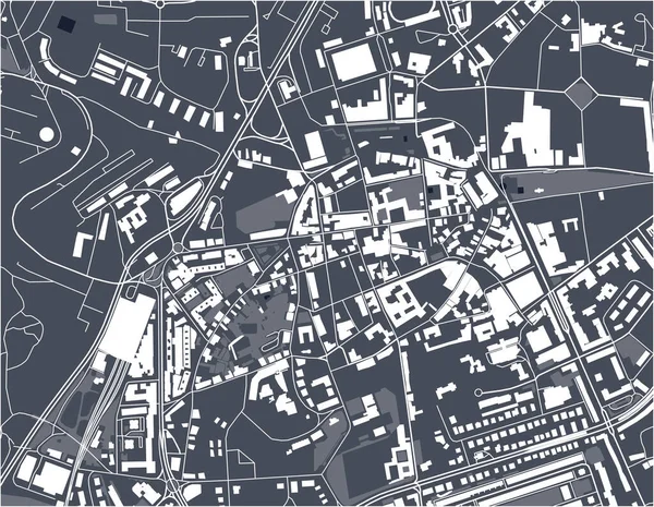 Carte de la ville de Braga, Portugal — Image vectorielle