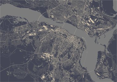 Ukrayna 'nın Dnipro şehrinin haritası