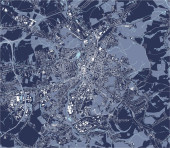 Karte der Stadt Chemnitz, Deutschland