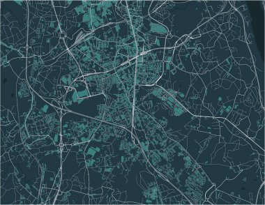 Vila Nova de Gaia şehrinin haritası, Portekiz