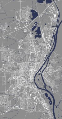 Almanya 'nın Magdeburg şehrinin haritası