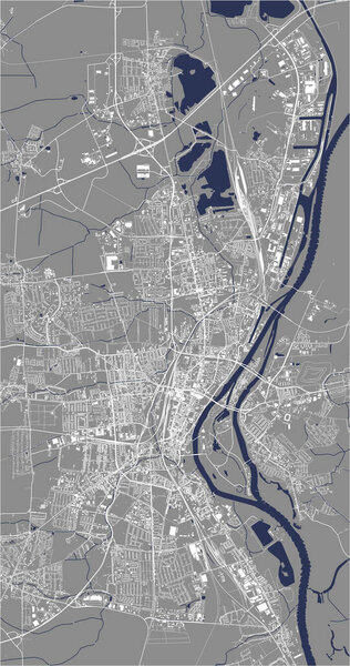 map of the city of Magdeburg, Germany