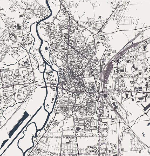 Карта міста Галле (Німеччина) — стоковий вектор