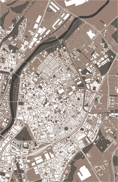 Карта города Вальядолид, Испания — стоковый вектор