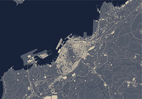 Mapa da cidade de Vigo, Espanha Gráficos Vetores