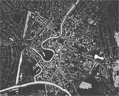 Ukrayna 'nın Kryvyi Rih şehrinin haritası