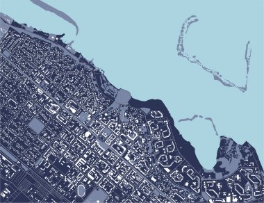 Ukrayna 'nın Cherkasy şehrinin haritası.