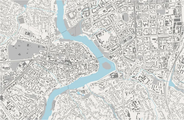 Карта города Винница, Украина — стоковый вектор