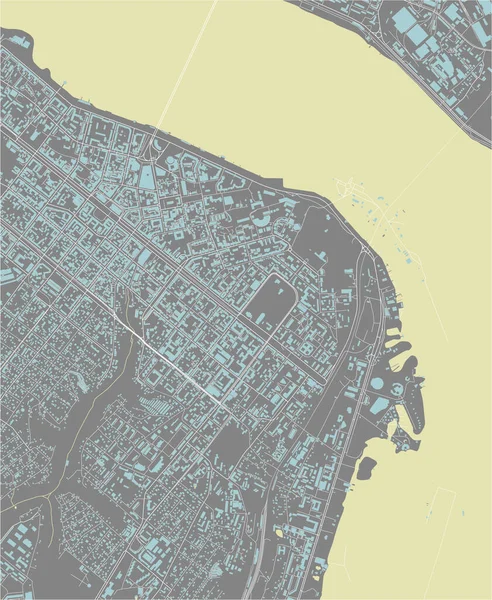 Karta över staden Dnipro, Ukraina — Stock vektor