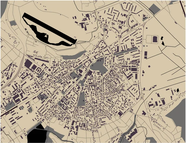 Карта города Бельцы, Молдова — стоковый вектор