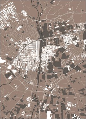 İspanya, Elche şehrinin haritası.
