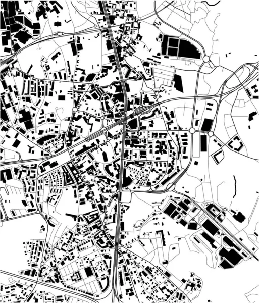 Mapa de la ciudad de Vila Nova de Gaia, Portugal — Vector de stock