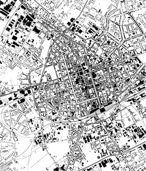 Mappa della città di Krefeld, Germania — Vettoriale Stock