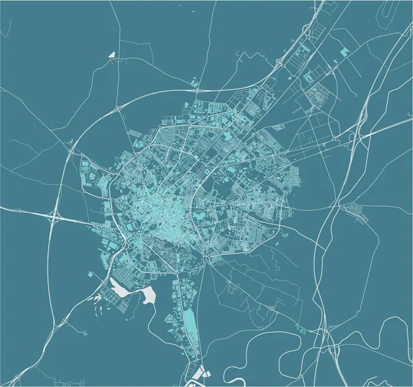 Mappa della città di Jerez de la Frontera, Spagna — Vettoriale Stock