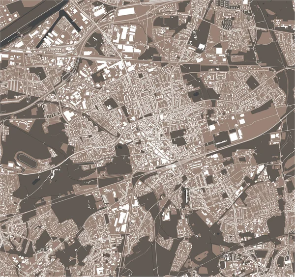 Carte de la ville de Gelsenkirchen, Allemagne — Image vectorielle