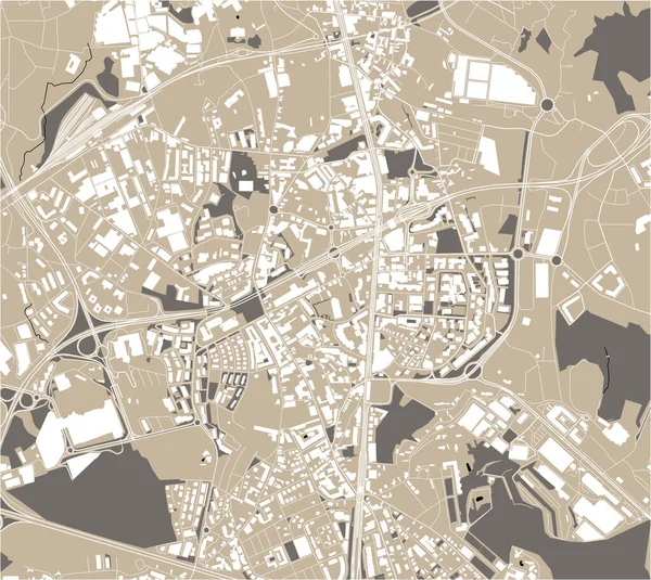 Carte de la ville de Vila Nova de Gaia, Portugal — Image vectorielle