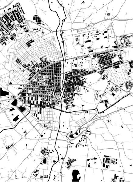 西班牙埃尔希市地图 — 图库矢量图片