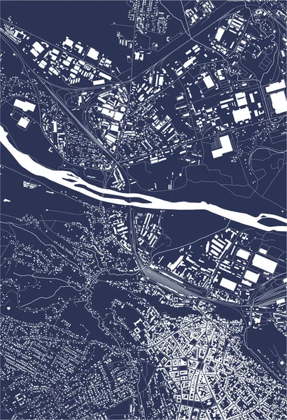 Mapa da cidade de Chernivtsi, Ucrânia Vetores De Bancos De Imagens Sem Royalties