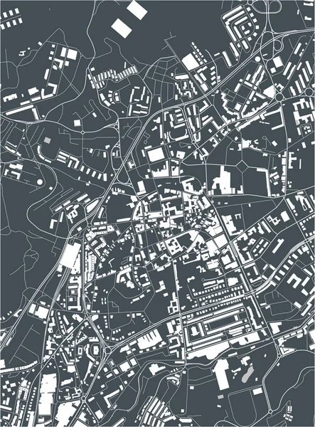 Mapa de la ciudad de Braga, Portugal — Vector de stock